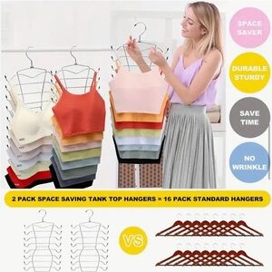 🩷 FREE WITH ANY PURCHASE Space-Saving Stainless Steel Tank Top Hanger (only one)